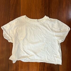 Free People Cropped White Shirt